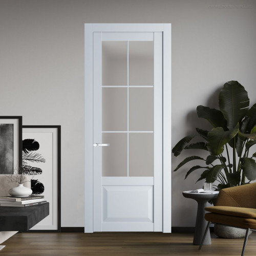 Межкомнатная дверь ProfilDoors 1.2.2 (р.6) PD цвет Вайт вставка Матовое