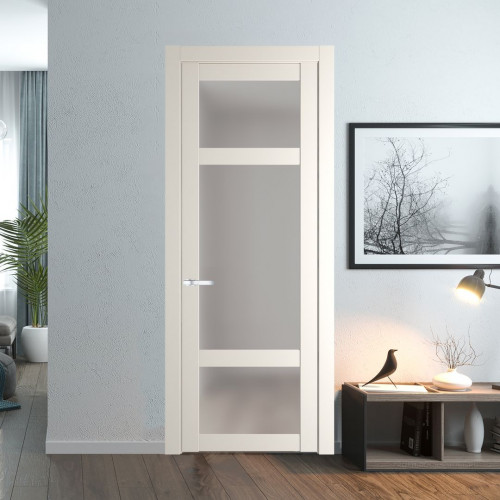 Межкомнатная дверь ProfilDoors 1.3.2 PD цвет Перламутр белый вставка Матовое