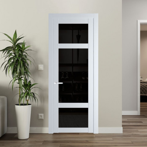 Межкомнатная дверь ProfilDoors 1.3.2 PD цвет Вайт вставка Черное тонированное
