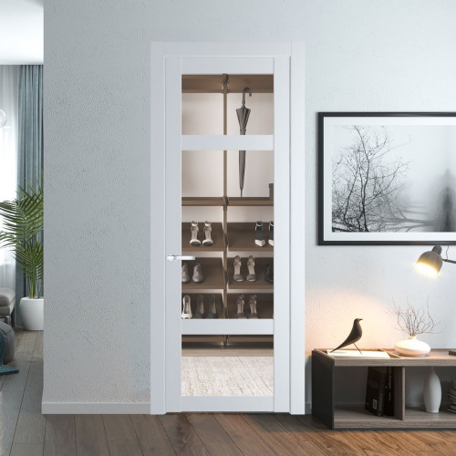 Межкомнатная дверь ProfilDoors 1.3.2 PD цвет Вайт вставка Прозрачное