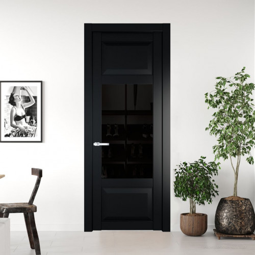 Межкомнатная дверь ProfilDoors 1.3.3 PD цвет Блэк вставка Черное тонированное