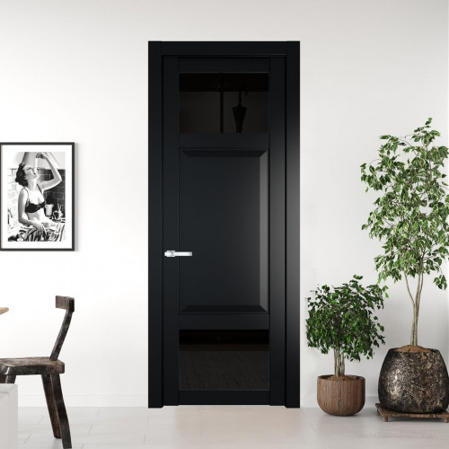 Межкомнатная дверь ProfilDoors 1.3.4 PD цвет Блэк вставка Черное тонированное