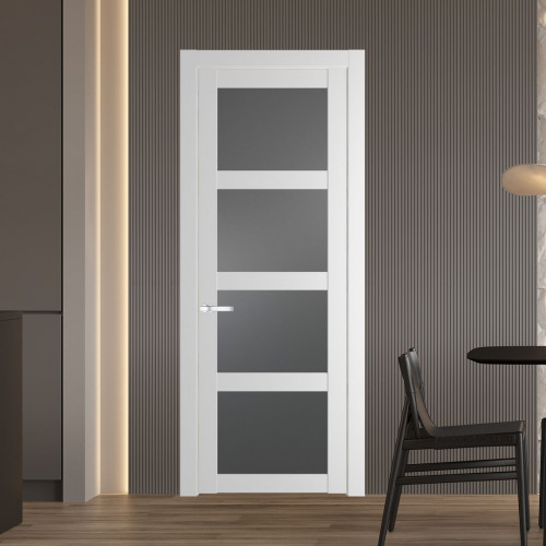 Межкомнатная дверь ProfilDoors 1.4.2 PD цвет Крем Вайт вставка Графит