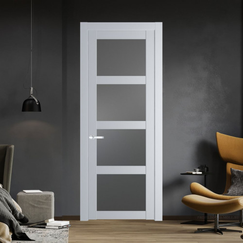 Межкомнатная дверь ProfilDoors 1.4.2 PD цвет Лайт Грей вставка Графит