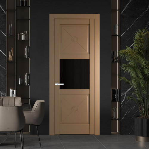 Межкомнатная дверь ProfilDoors 1.4.2PM Перламутр золото Черное тонированное