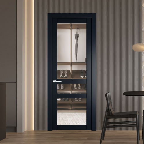 Межкомнатная дверь ProfilDoors 1.5.2 PD цвет Нэви Блу вставка Прозрачное