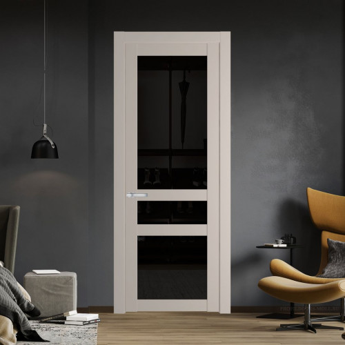Межкомнатная дверь ProfilDoors 1.5.2 PD цвет Сэнд вставка Черное тонированное