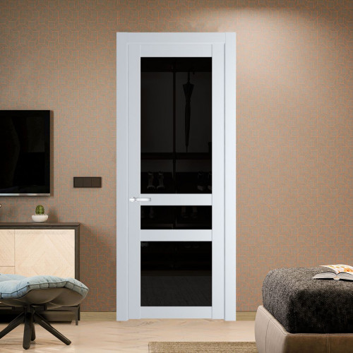 Межкомнатная дверь ProfilDoors 1.5.2 PD цвет Вайт вставка Черное тонированное