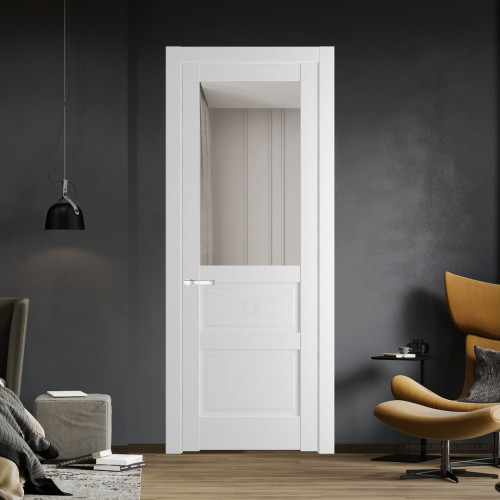 Межкомнатная дверь ProfilDoors 1.5.2PM Крем Вайт Прозрачное