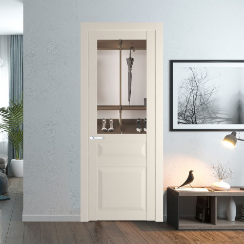 Межкомнатная дверь ProfilDoors 1.5.3 PD цвет Кремовая Магнолия вставка Прозрачное