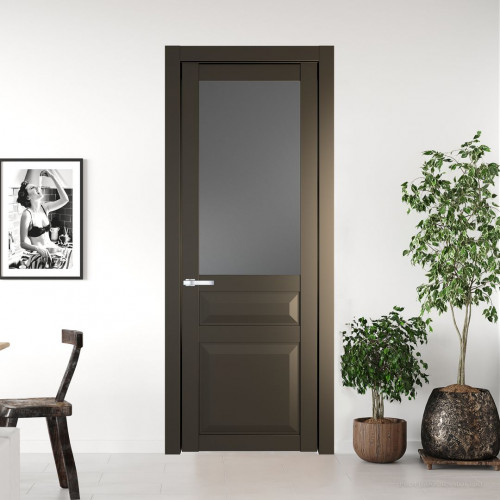 Межкомнатная дверь ProfilDoors 1.5.3 PD цвет Перламутр бронза вставка Графит