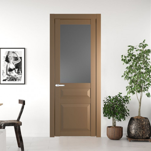 Межкомнатная дверь ProfilDoors 1.5.3 PD цвет Перламутр золото вставка Графит