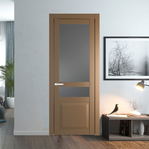 Межкомнатная дверь ProfilDoors 1.5.4 PD цвет Перламутр золото вставка Графит