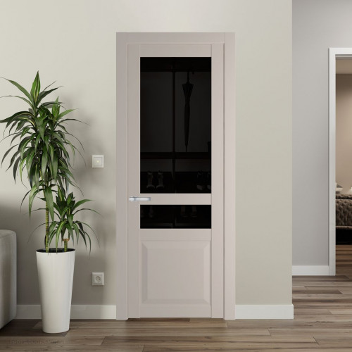 Межкомнатная дверь ProfilDoors 1.5.4 PD цвет Сэнд вставка Черное тонированное