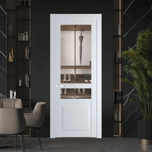 Межкомнатная дверь ProfilDoors 1.5.4 PD цвет Вайт вставка Прозрачное