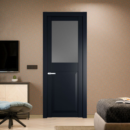 Межкомнатная дверь ProfilDoors 1.6.2 PD цвет Нэви Блу вставка Графит