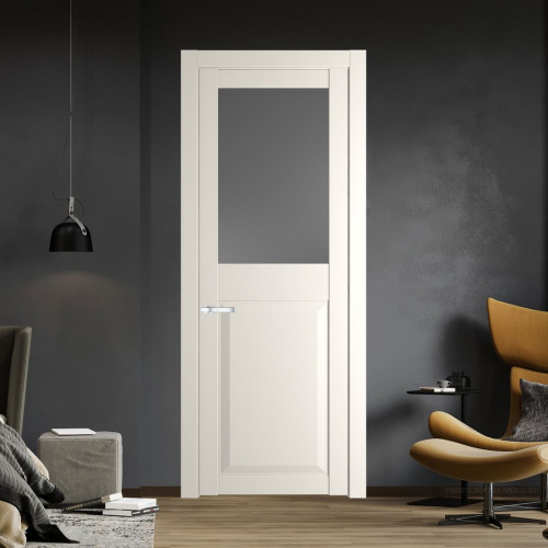 Межкомнатная дверь ProfilDoors 1.6.2 PD цвет Перламутр белый вставка Графит
