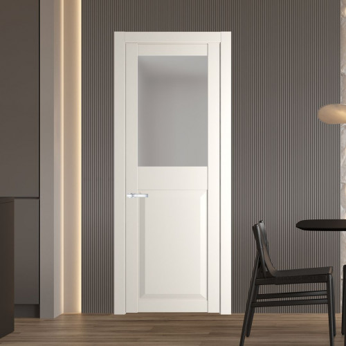 Межкомнатная дверь ProfilDoors 1.6.2 PD цвет Перламутр белый вставка Матовое