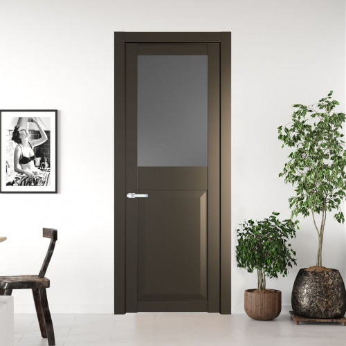 Межкомнатная дверь ProfilDoors 1.6.2 PD цвет Перламутр бронза вставка Графит