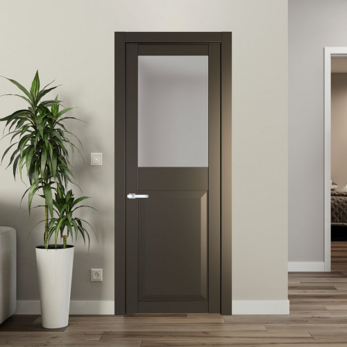 Межкомнатная дверь ProfilDoors 1.6.2 PD цвет Перламутр бронза вставка Матовое