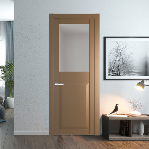Межкомнатная дверь ProfilDoors 1.6.2 PD цвет Перламутр золото вставка Матовое