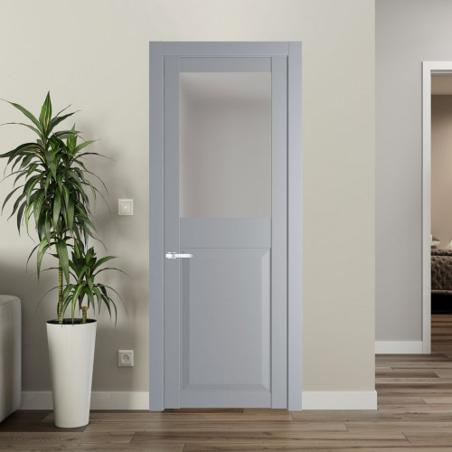 Межкомнатная дверь ProfilDoors 1.6.2 PD цвет Смоки вставка Матовое