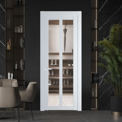 Межкомнатная дверь ProfilDoors 1.7.2 PD цвет Вайт вставка Прозрачное