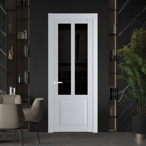 Межкомнатная дверь ProfilDoors 1.8.2 PD цвет Лайт Грей вставка Черное тонированное