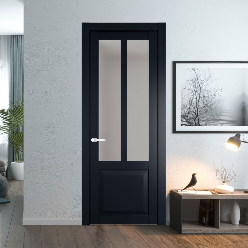 Межкомнатная дверь ProfilDoors 1.8.2 PD цвет Нэви Блу вставка Матовое