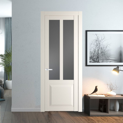Межкомнатная дверь ProfilDoors 1.8.2 PD цвет Перламутр белый вставка Графит