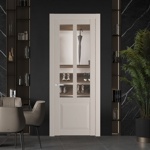 Межкомнатная дверь ProfilDoors 1.8.2 PD цвет Сэнд вставка Прозрачное