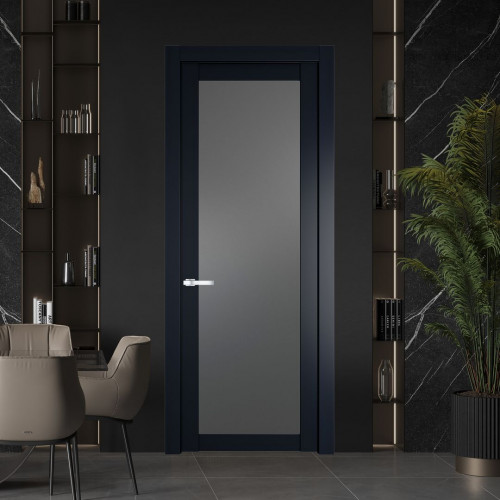 Межкомнатная дверь ProfilDoors 2.1.2 PD цвет Нэви Блу вставка Графит