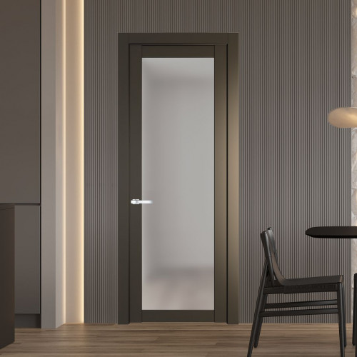 Межкомнатная дверь ProfilDoors 2.1.2 PD цвет Перламутр бронза вставка Матовое