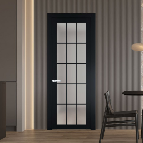 Межкомнатная дверь ProfilDoors 2.1.2 (р.15) PD цвет Блэк вставка Матовое