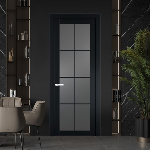 Межкомнатная дверь ProfilDoors 2.1.2 (р.8) PD цвет Блэк вставка Графит
