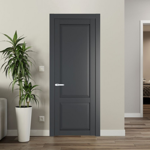 Межкомнатная дверь ProfilDoors 2.2.1 PD цвет Графит вставка Глухая