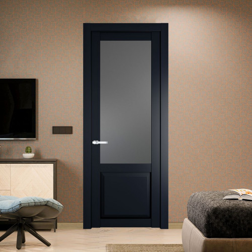 Межкомнатная дверь ProfilDoors 2.2.2 PD цвет Нэви Блу вставка Графит