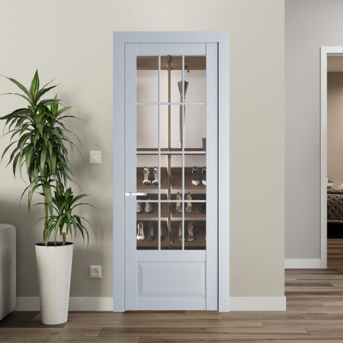 Межкомнатная дверь ProfilDoors 2.2.2 (р.12) PD цвет Лайт Грей вставка Прозрачное