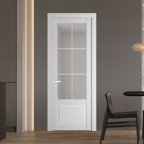 Межкомнатная дверь ProfilDoors 2.2.2 (р.6) PD цвет Крем Вайт вставка Матовое