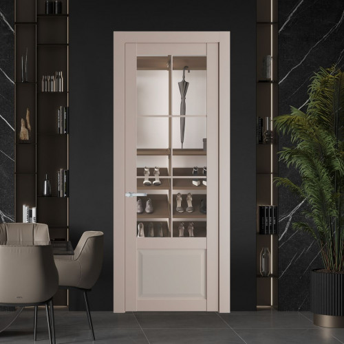 Межкомнатная дверь ProfilDoors 2.2.2 (р.6) PD цвет Сэнд вставка Прозрачное
