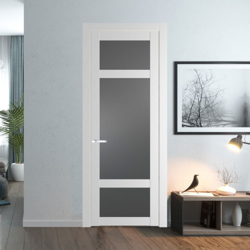 Межкомнатная дверь ProfilDoors 2.3.2 PD цвет Крем Вайт вставка Графит