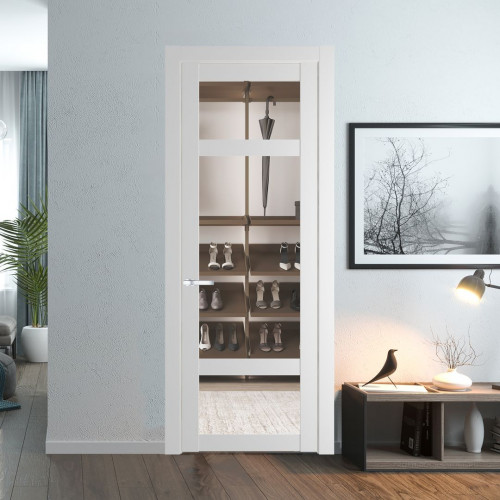 Межкомнатная дверь ProfilDoors 2.3.2 PD цвет Крем Вайт вставка Прозрачное