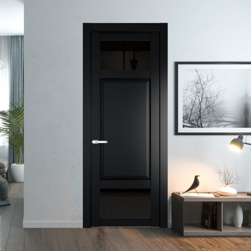 Межкомнатная дверь ProfilDoors 2.3.4 PD цвет Блэк вставка Черное тонированное