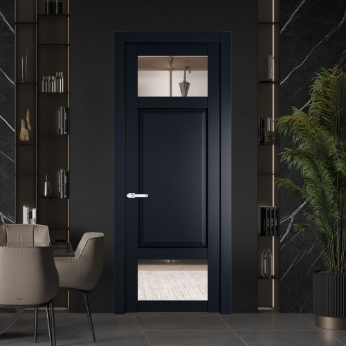 Межкомнатная дверь ProfilDoors 2.3.4 PD цвет Нэви Блу вставка Прозрачное
