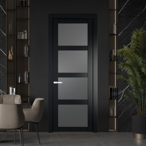 Межкомнатная дверь ProfilDoors 2.4.2 PD цвет Блэк вставка Графит