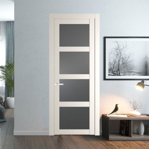 Межкомнатная дверь ProfilDoors 2.4.2 PD цвет Перламутр белый вставка Графит