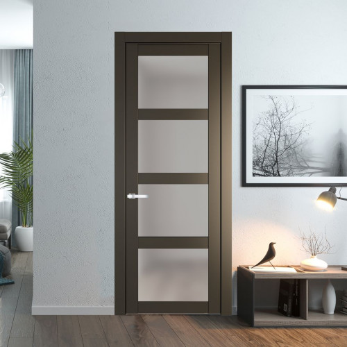 Межкомнатная дверь ProfilDoors 2.4.2 PD цвет Перламутр бронза вставка Матовое
