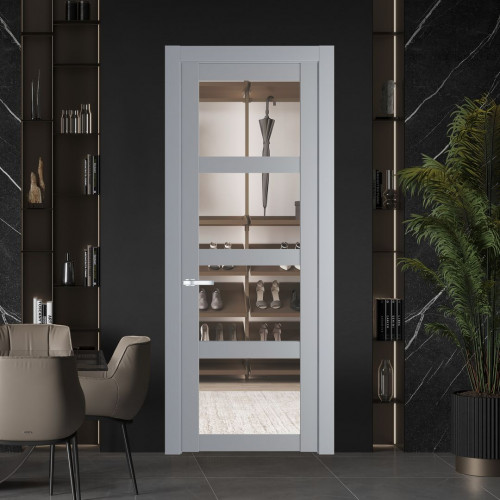 Межкомнатная дверь ProfilDoors 2.4.2 PD цвет Смоки вставка Прозрачное