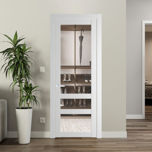 Межкомнатная дверь ProfilDoors 2.5.2 PD цвет Крем Вайт вставка Прозрачное