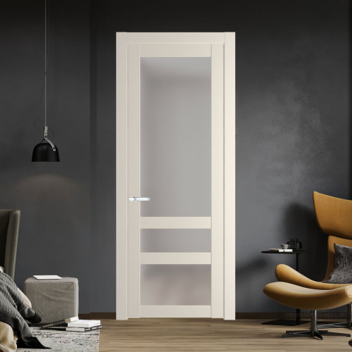 Межкомнатная дверь ProfilDoors 2.5.2 PD цвет Кремовая Магнолия вставка Матовое